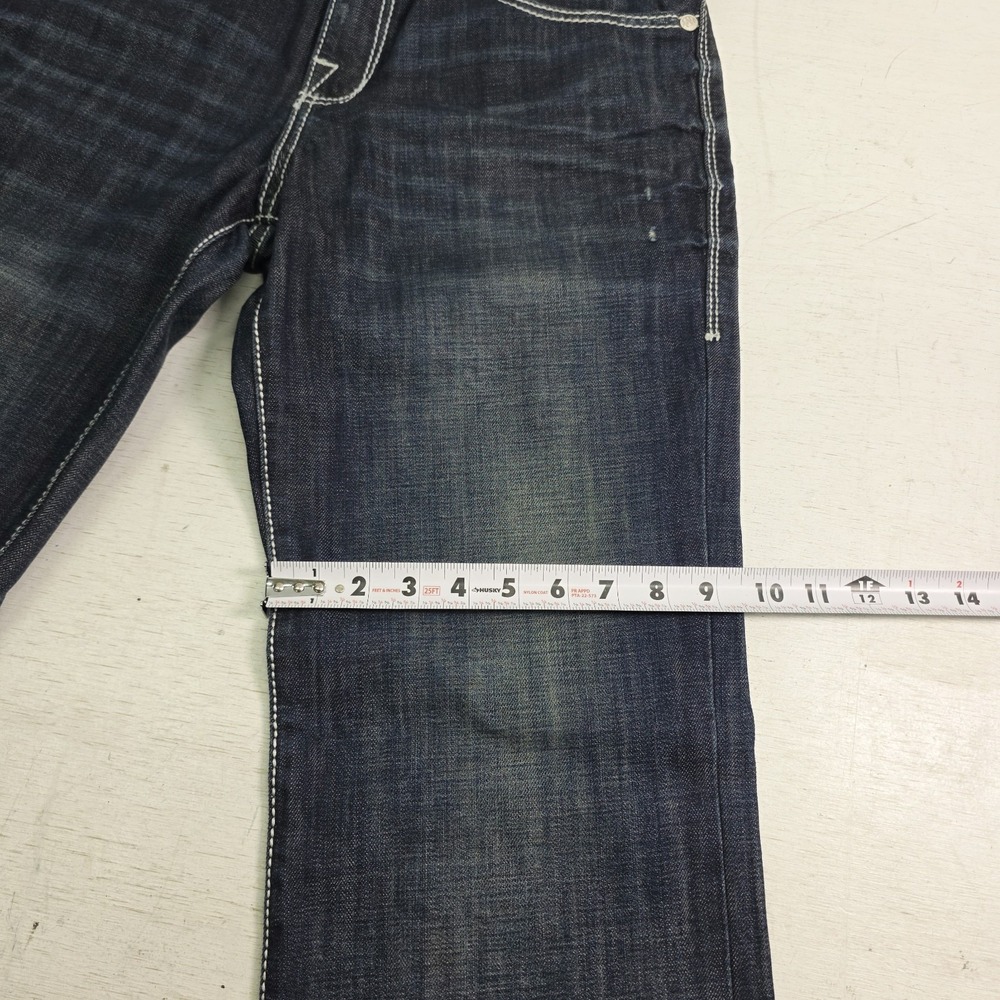 Rock & Republic Men's Jeans 34x30 Dark Wash Thick Stitch Boot Cut Flap Y2K NWOT - Picture 10 of 11
